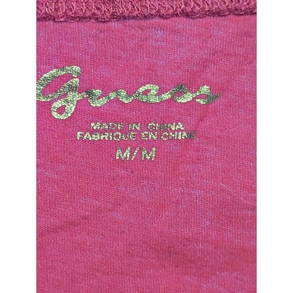 Vintage Y2K Sequin Guess Women's Size Medium Pink Shirt - Picture 4 of 10